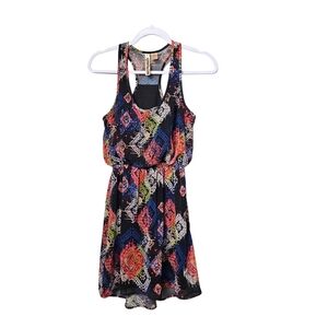 Eyeshdow Colorful Patterned T-Back Women's Dress - Size xs